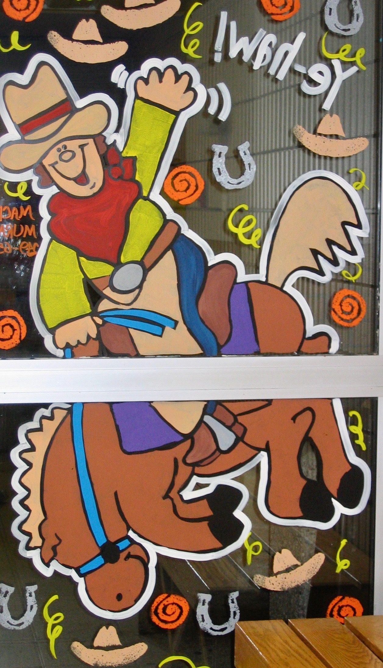 yeehaw cowboy mural